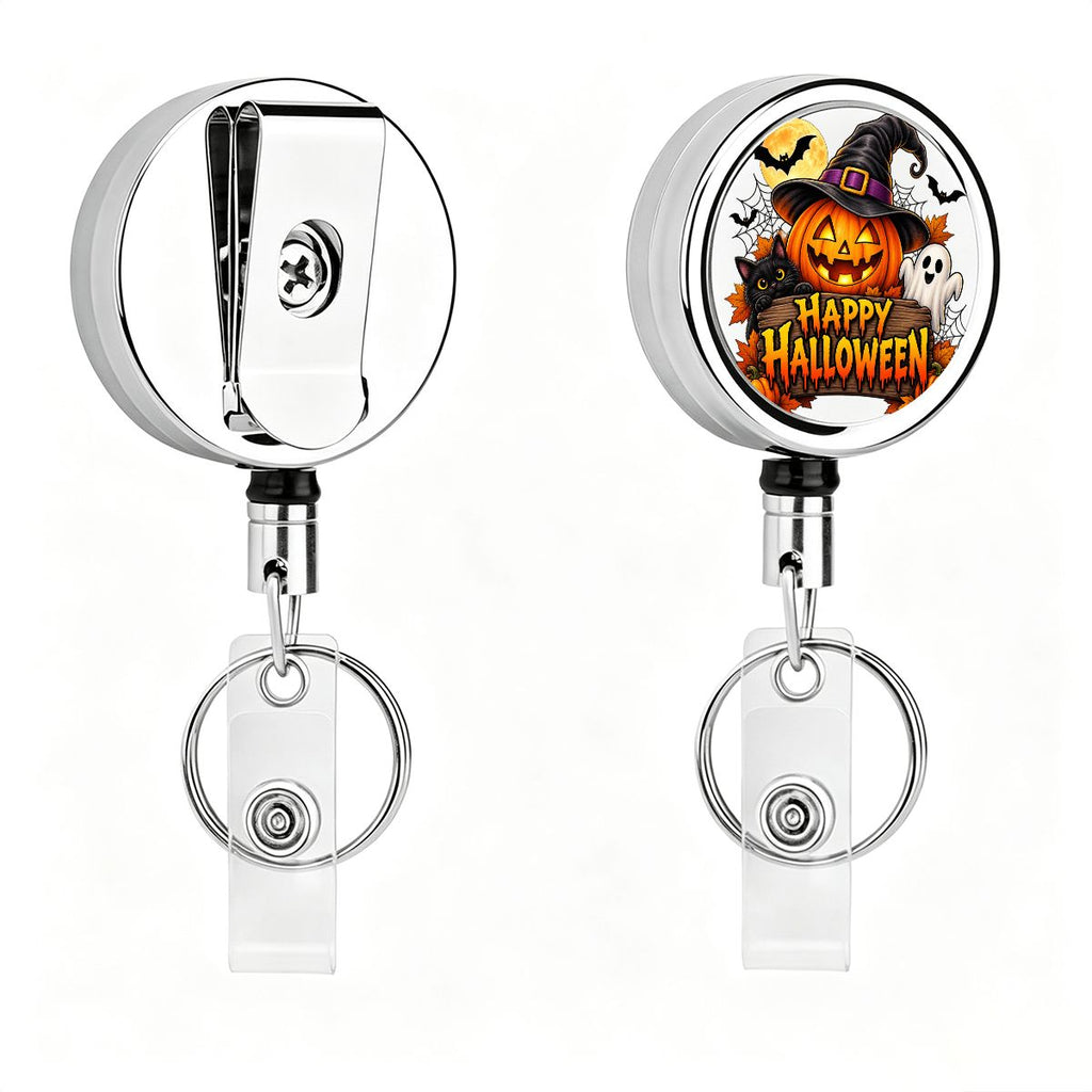 Happy Halloween Retractable Badge Reel 🎃