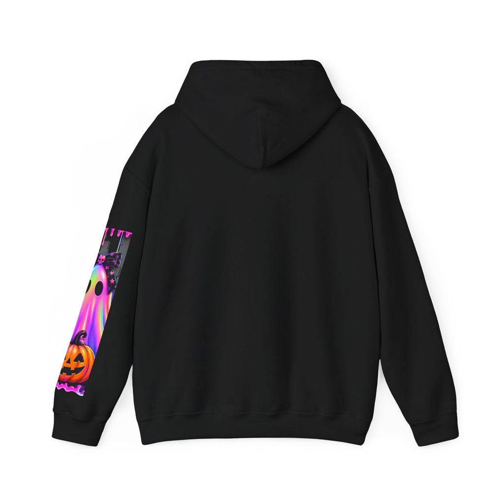 Neon Jack-O’-Lantern Halloween Hoodie | Spooky Pumpkin Graphic Sweatshirt