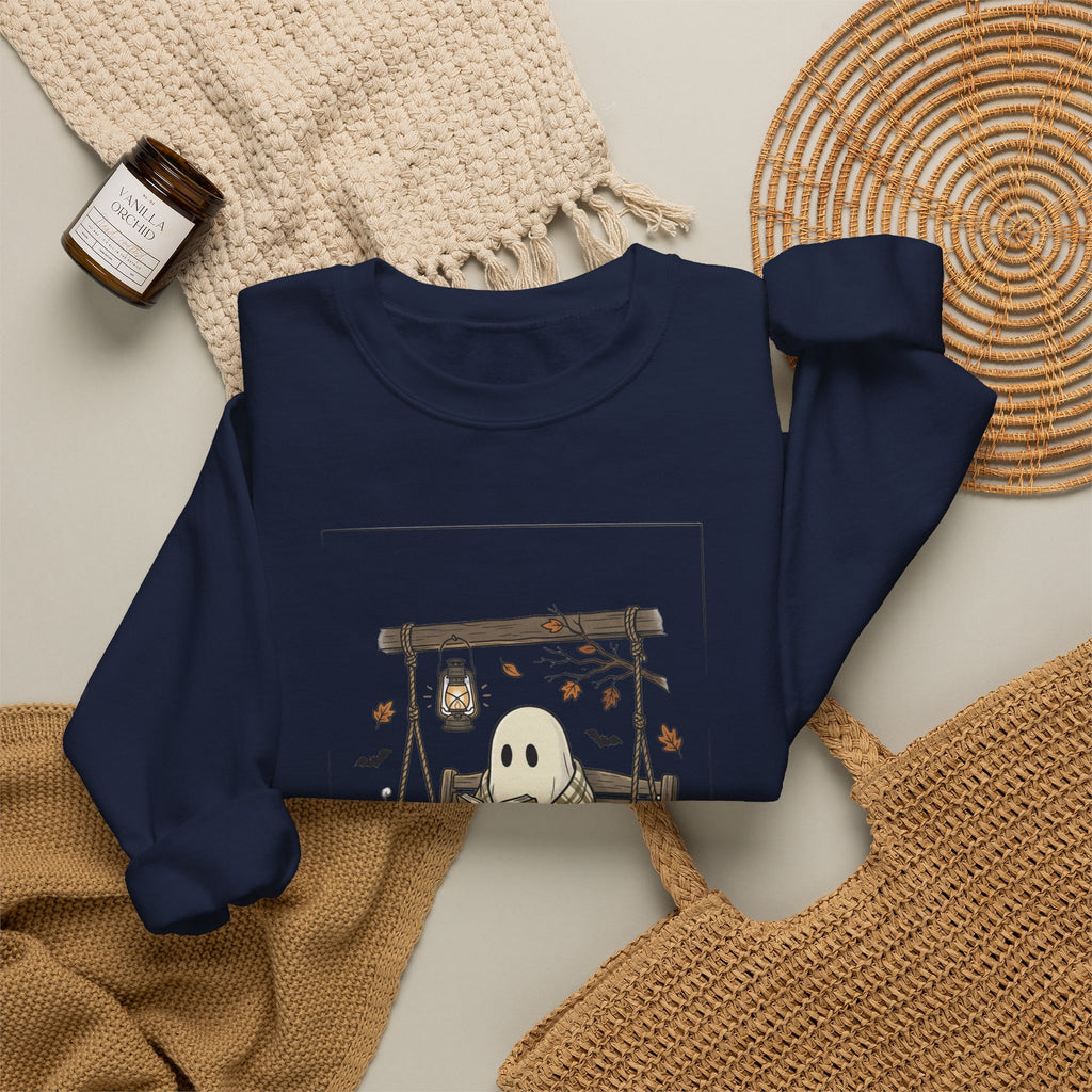 Ghost Reading in Armchair Sweatshirt | Spooky Reader, Halloween Bookish