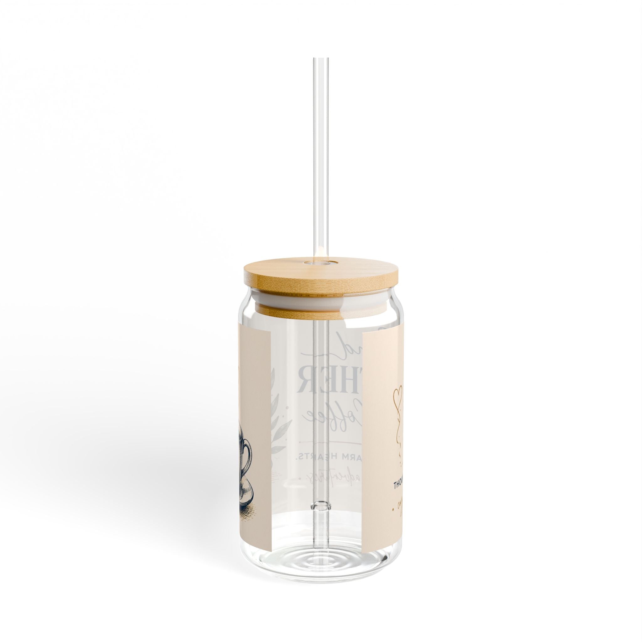 Glass Can Tumbler – "Found Another Cup of Coffee" 16oz Straw Mug