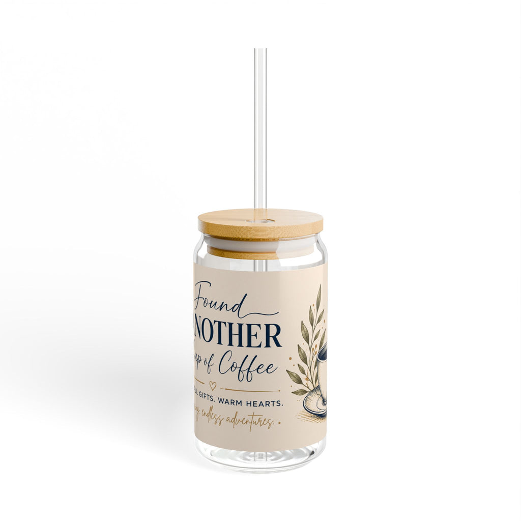 Glass Can Tumbler – "Found Another Cup of Coffee" 16oz Straw Mug