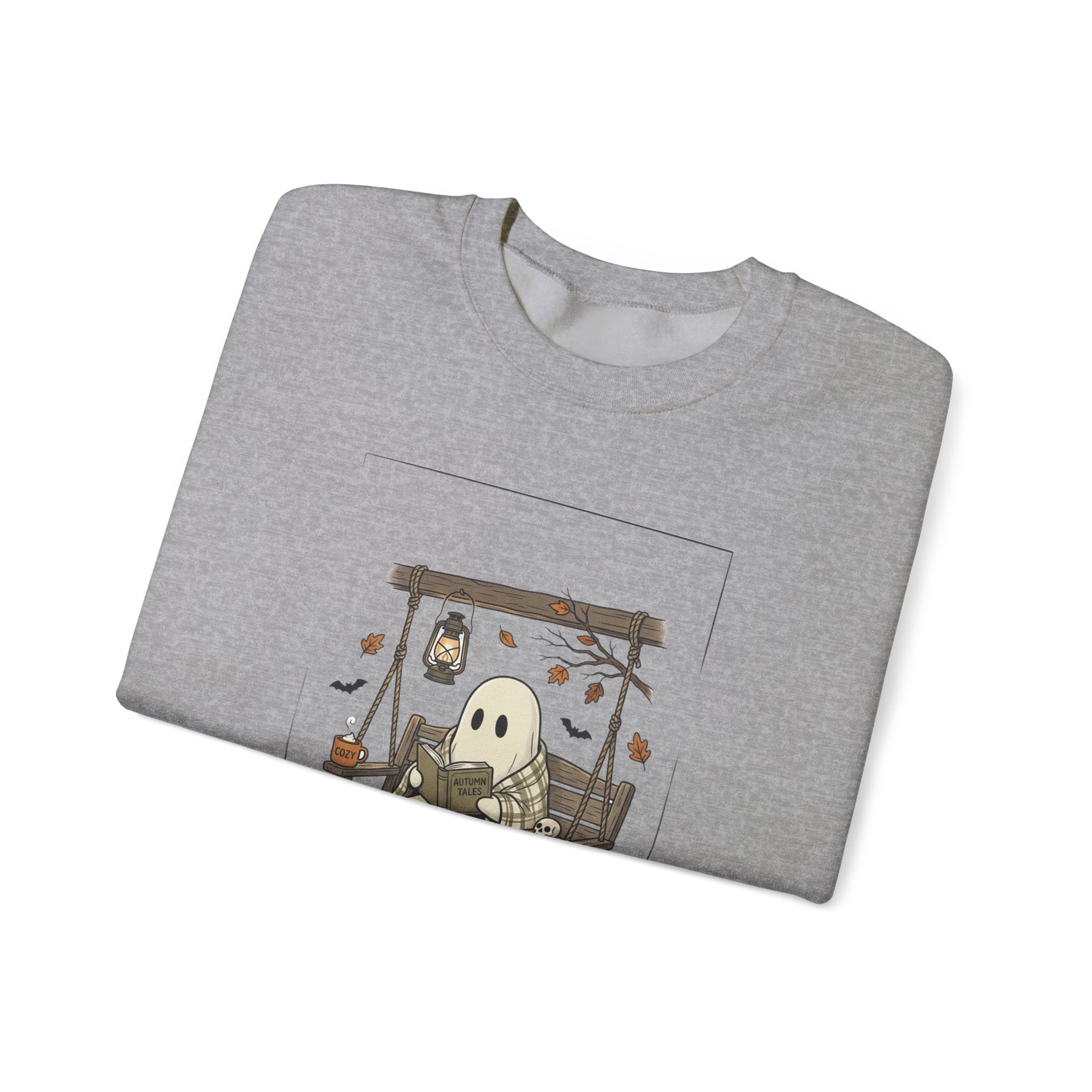 Ghost Reading in Armchair Sweatshirt | Spooky Reader, Halloween Bookish