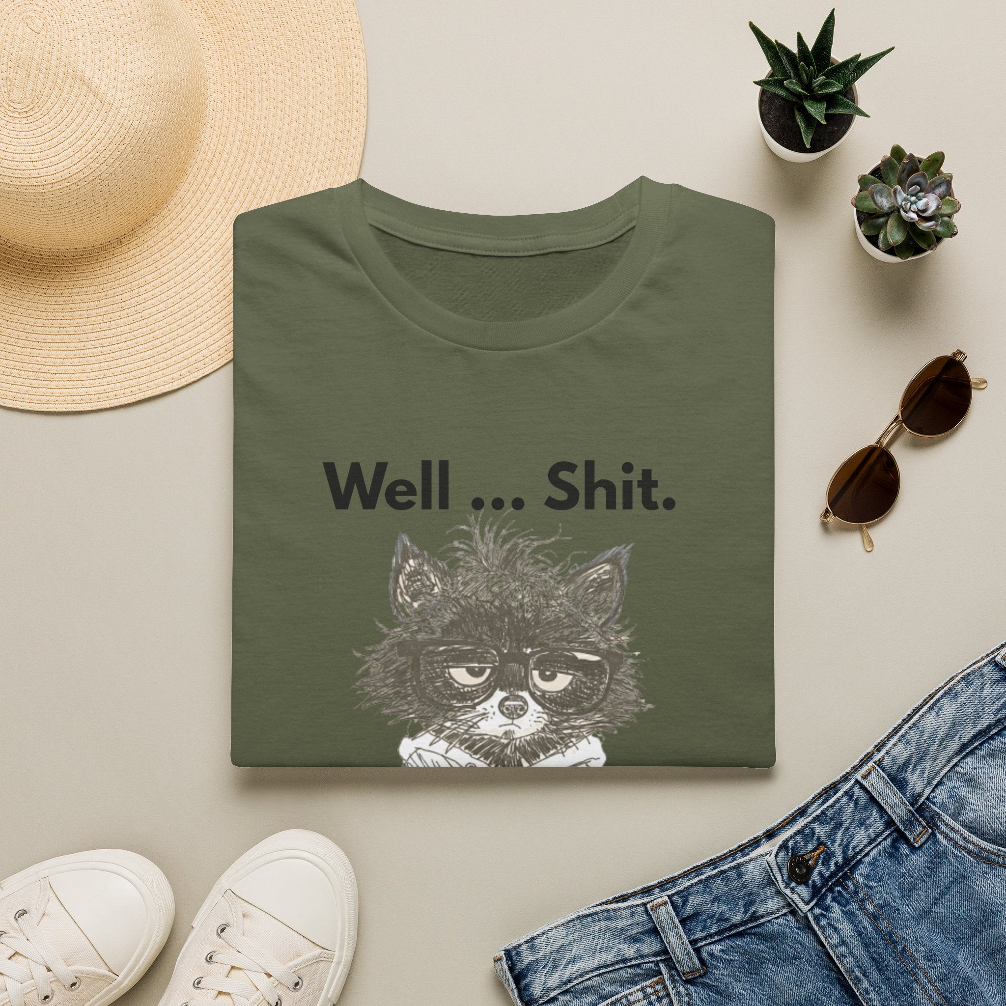 Well... Shit. Funny Raccoon T-Shirt