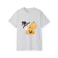 Cute Halloween Ghost & Pumpkin T-Shirt | Witch Hat Spooky Season Tee