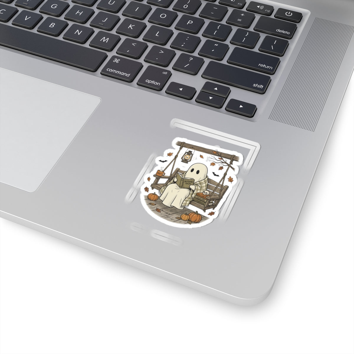 Cozy Ghost Reading Sticker | Spooky Reader, Halloween Bookish