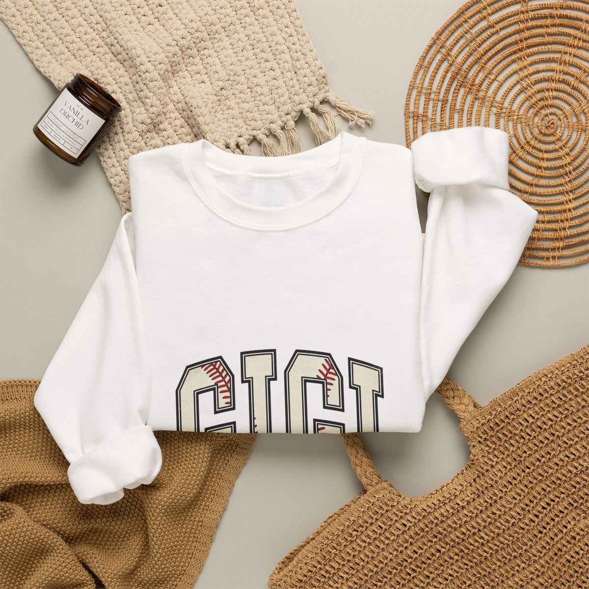 GIGI Varsity Baseball Stitching Sweatshirt | Baseball Fans, Mom Grandma