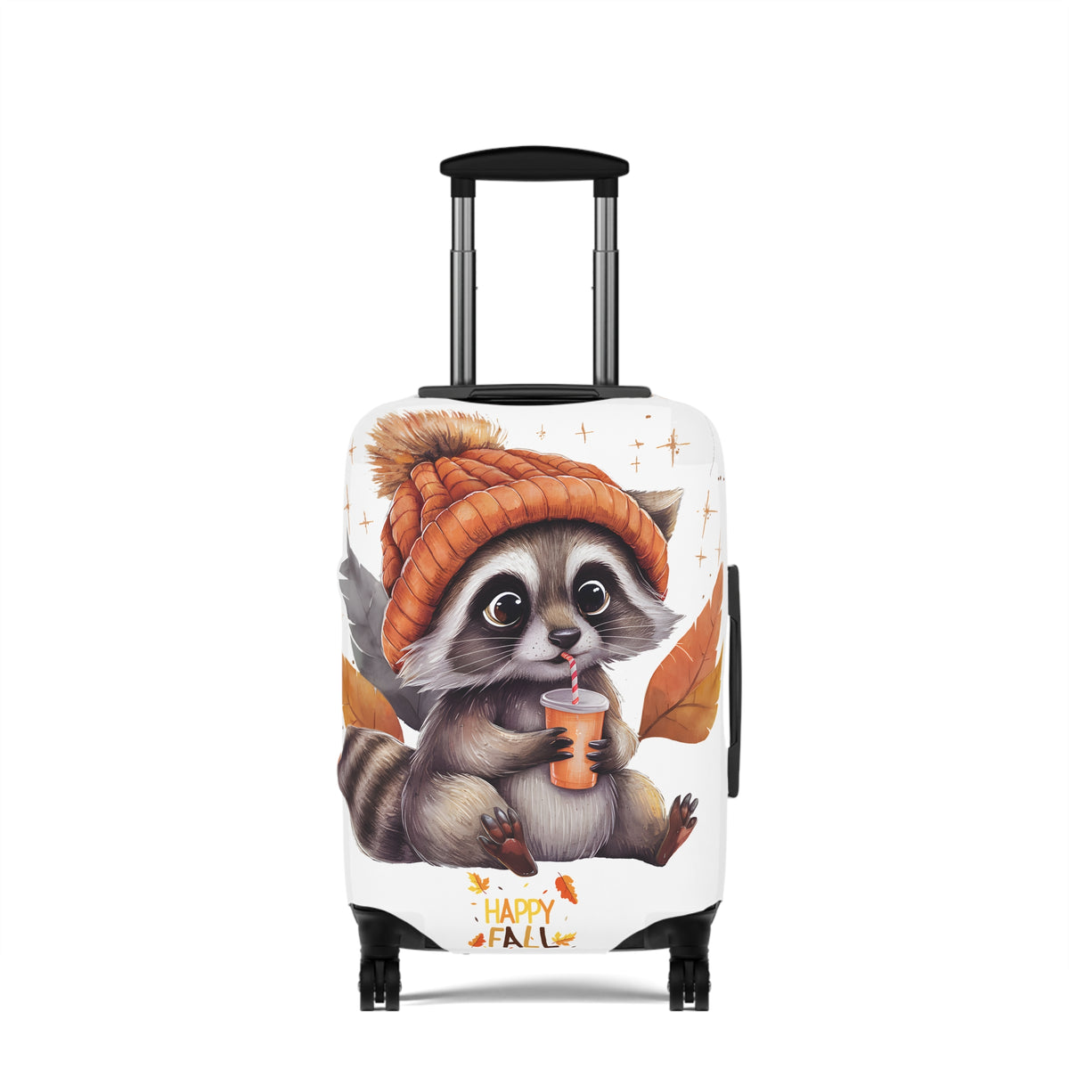 Happy Fall Raccoon Luggage Cover