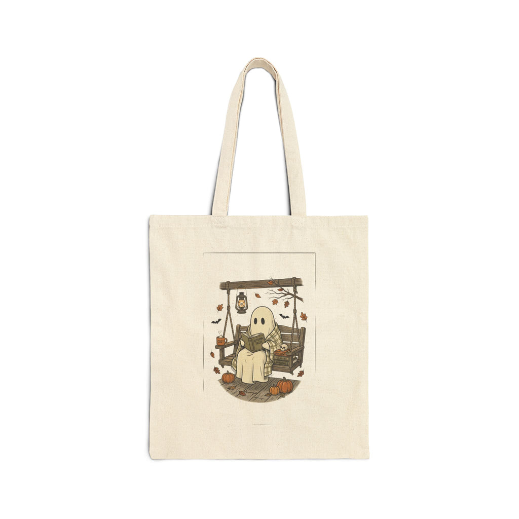 Ghost Reading in Armchair Tote | Spooky Reader, Halloween Bookish Tote