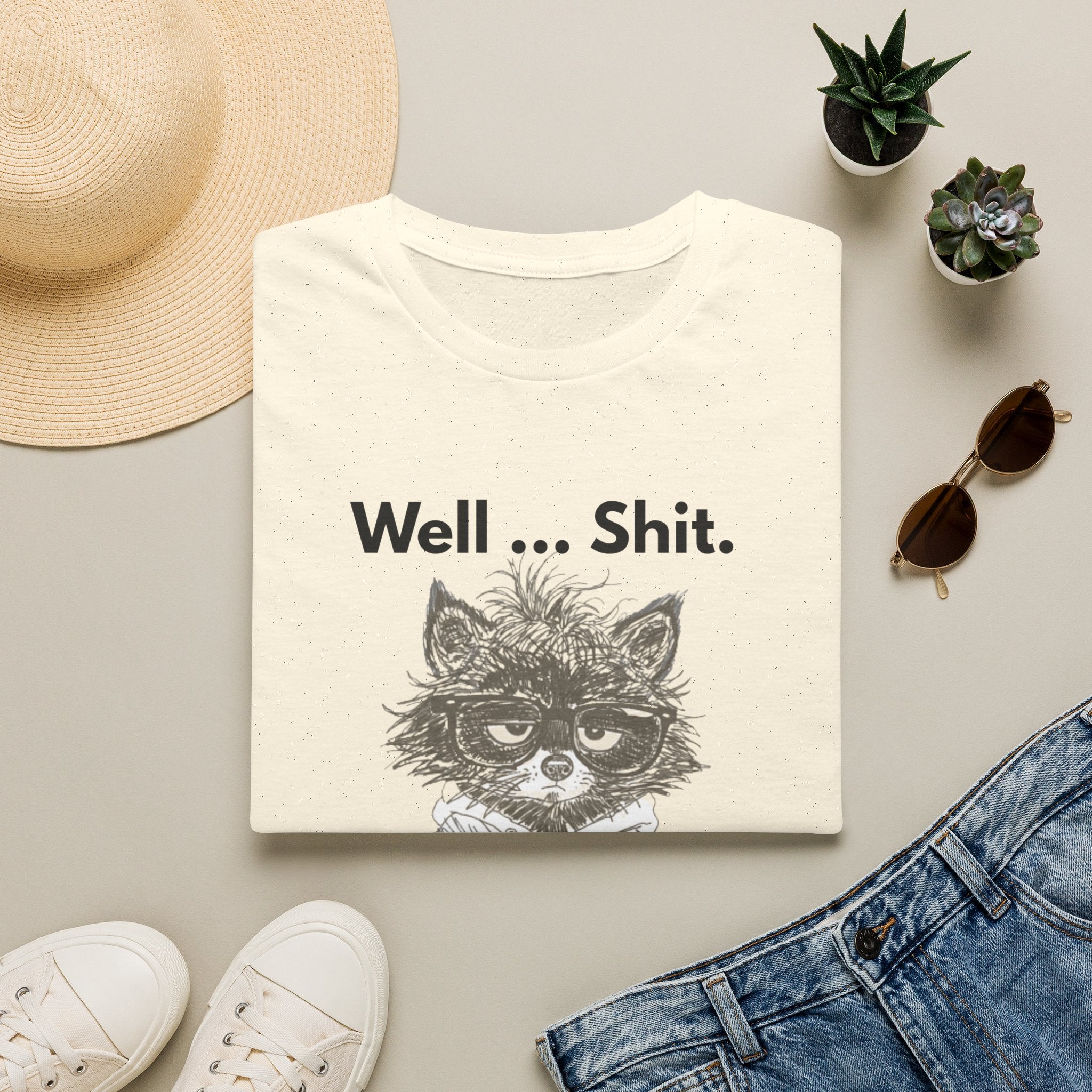 Well... Shit. Funny Raccoon T-Shirt