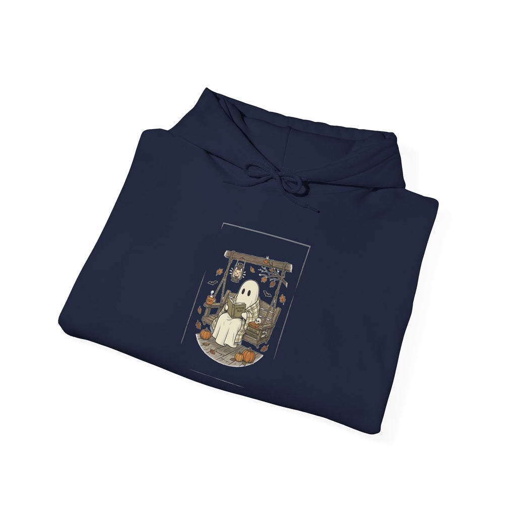 Ghost Reading in Armchair Hoodie | Spooky Reader, Candlelit Library