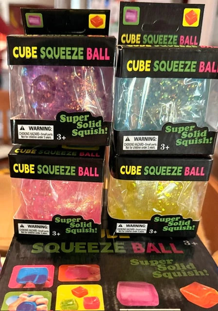 Cube Squeeze Ball - Sensory Stress Relief Fidget Toy Random Color