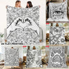 Line Art Sketch Throw Blanket