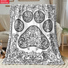 Line Art Sketch Throw Blanket
