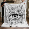 Line Art Sketch Throw Blanket