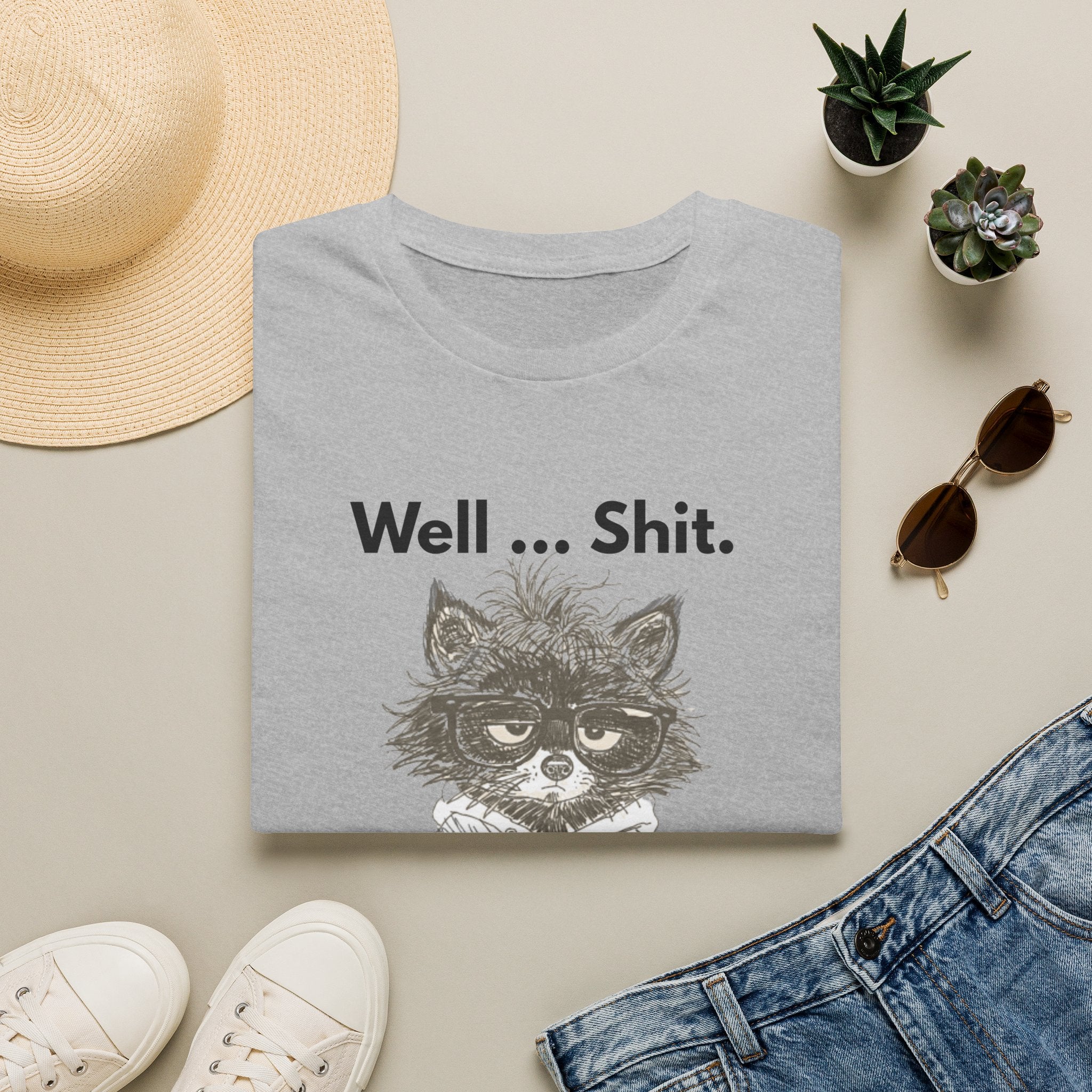 Well... Shit. Funny Raccoon T-Shirt