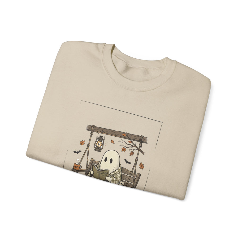 Ghost Reading in Armchair Sweatshirt | Spooky Reader, Halloween Bookish