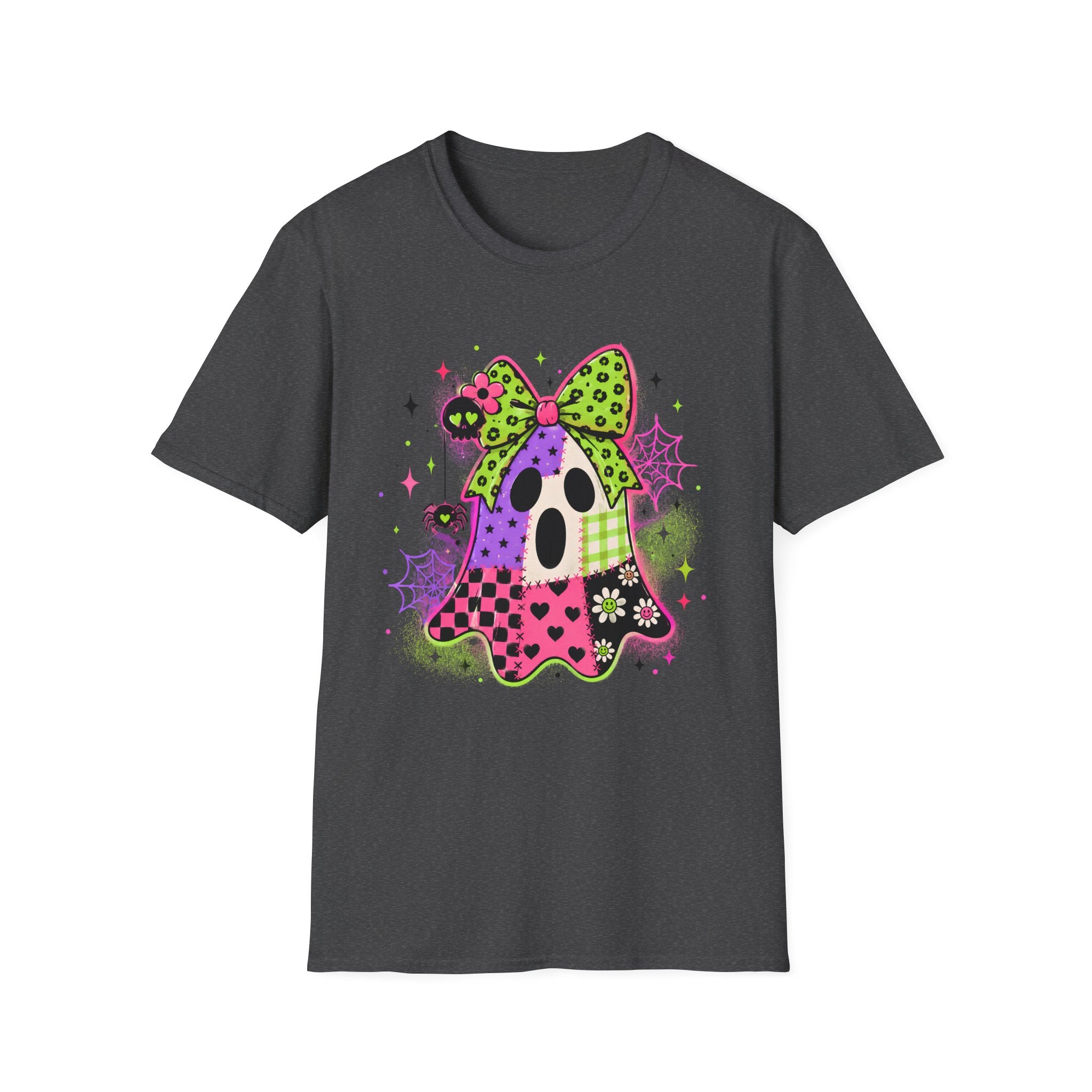 Cute Ghost Halloween T-Shirt | Pink Bow Spooky Graphic Tee