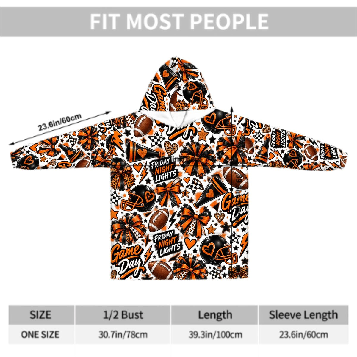 Adult Blanket Hoodie - Game Day
