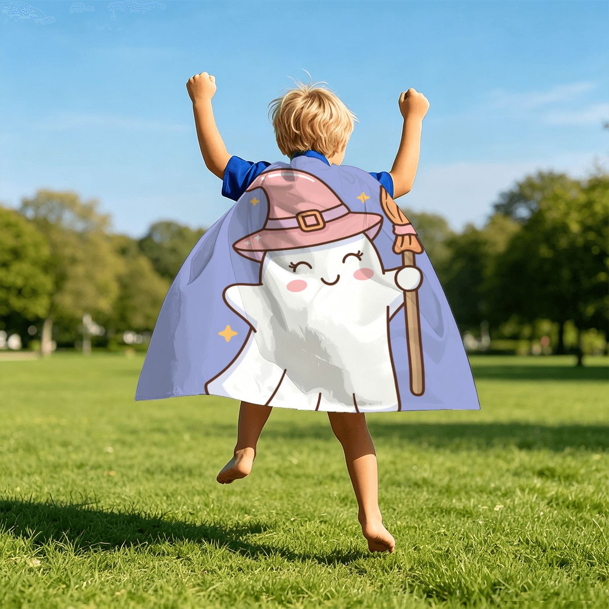 Kids Halloween Wizard Cape & Hat Set |  Witch Costume