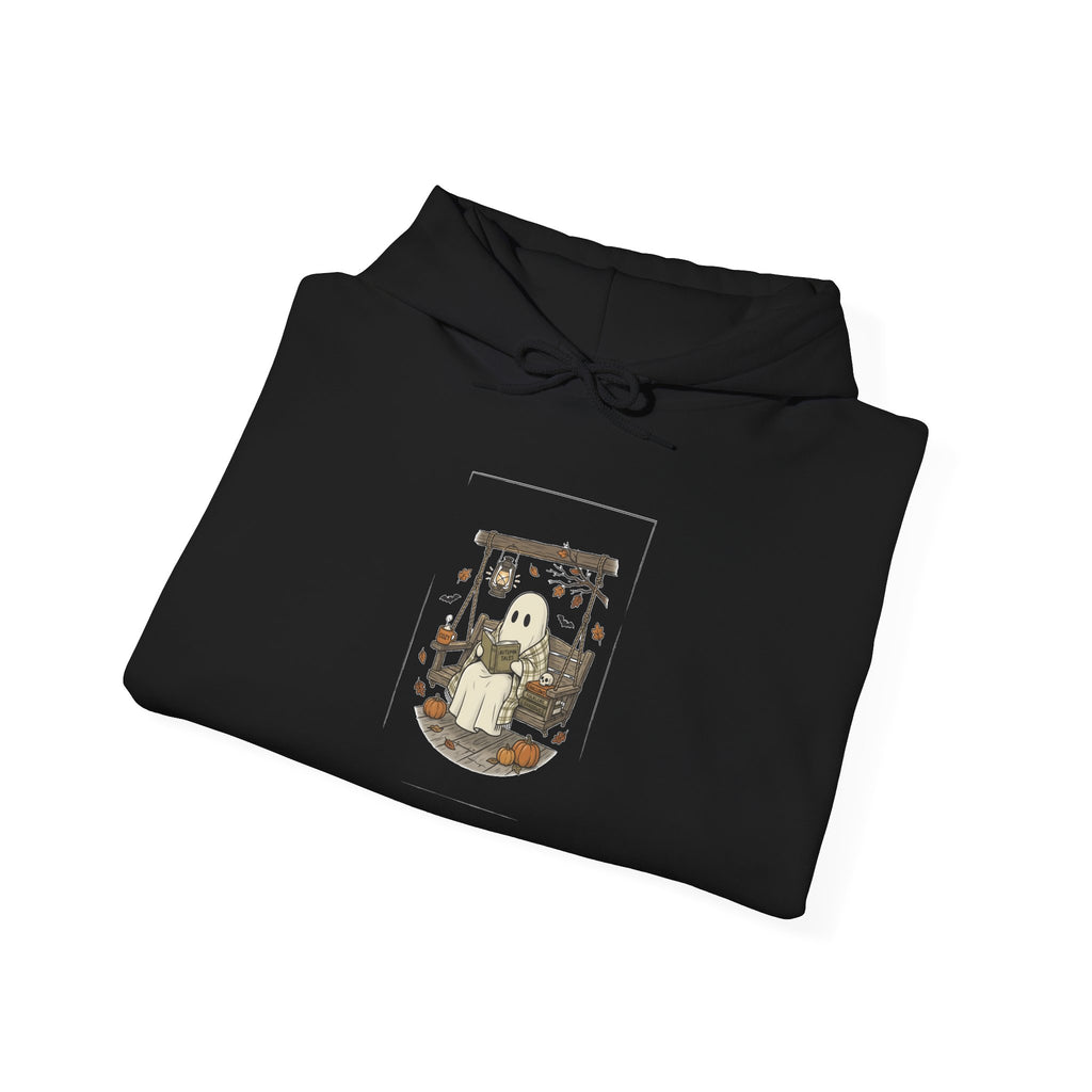 Ghost Reading in Armchair Hoodie | Spooky Reader, Candlelit Library