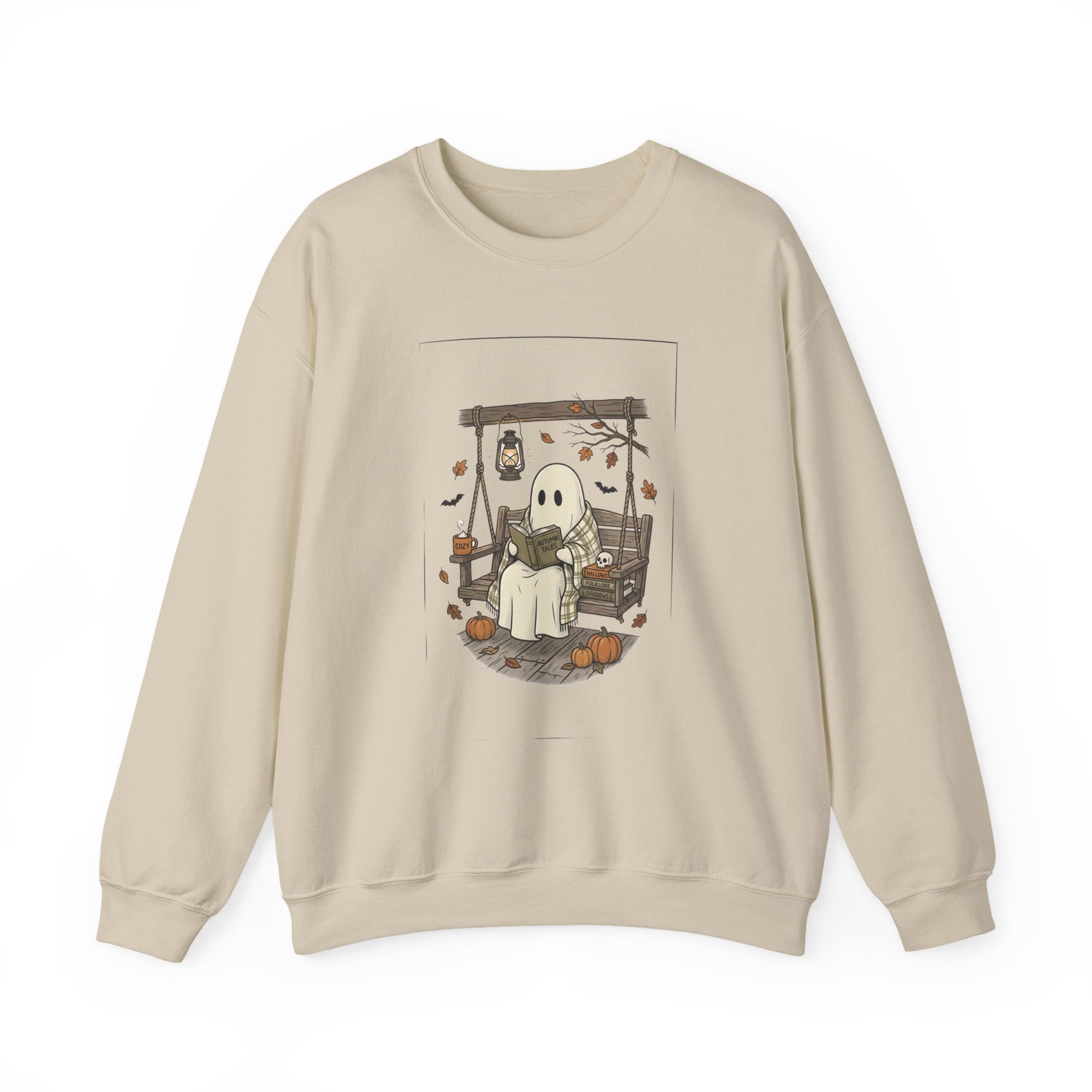 Ghost Reading in Armchair Sweatshirt | Spooky Reader, Halloween Bookish