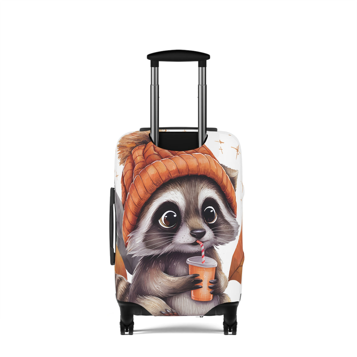 Happy Fall Raccoon Luggage Cover