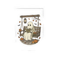 Cozy Ghost Reading Sticker | Spooky Reader, Halloween Bookish