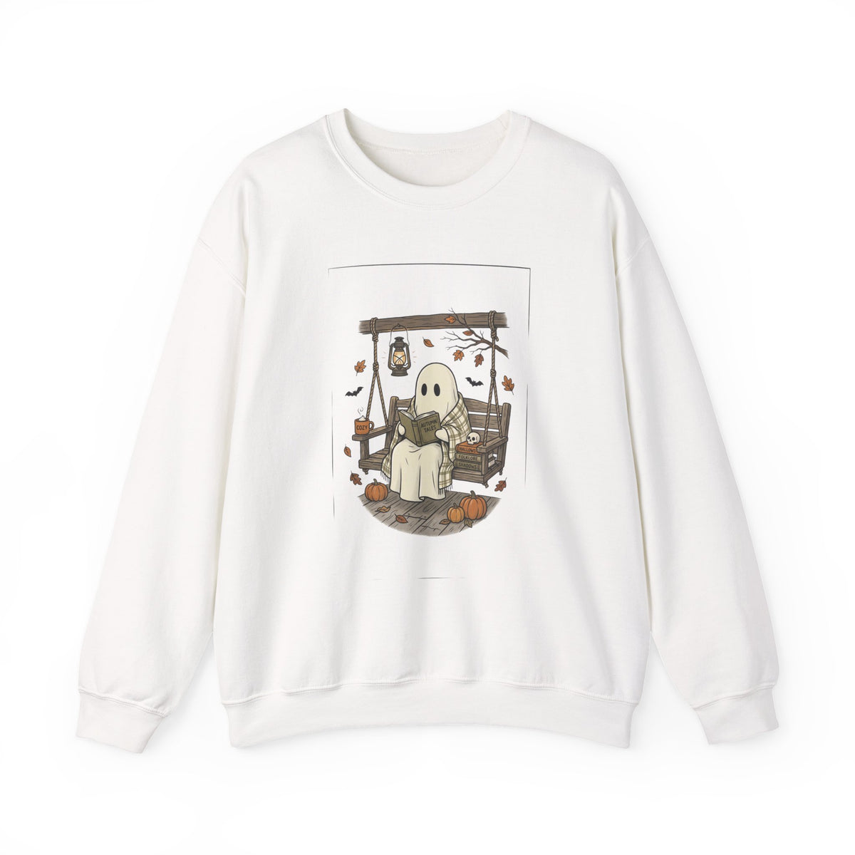 Ghost Reading in Armchair Sweatshirt | Spooky Reader, Halloween Bookish
