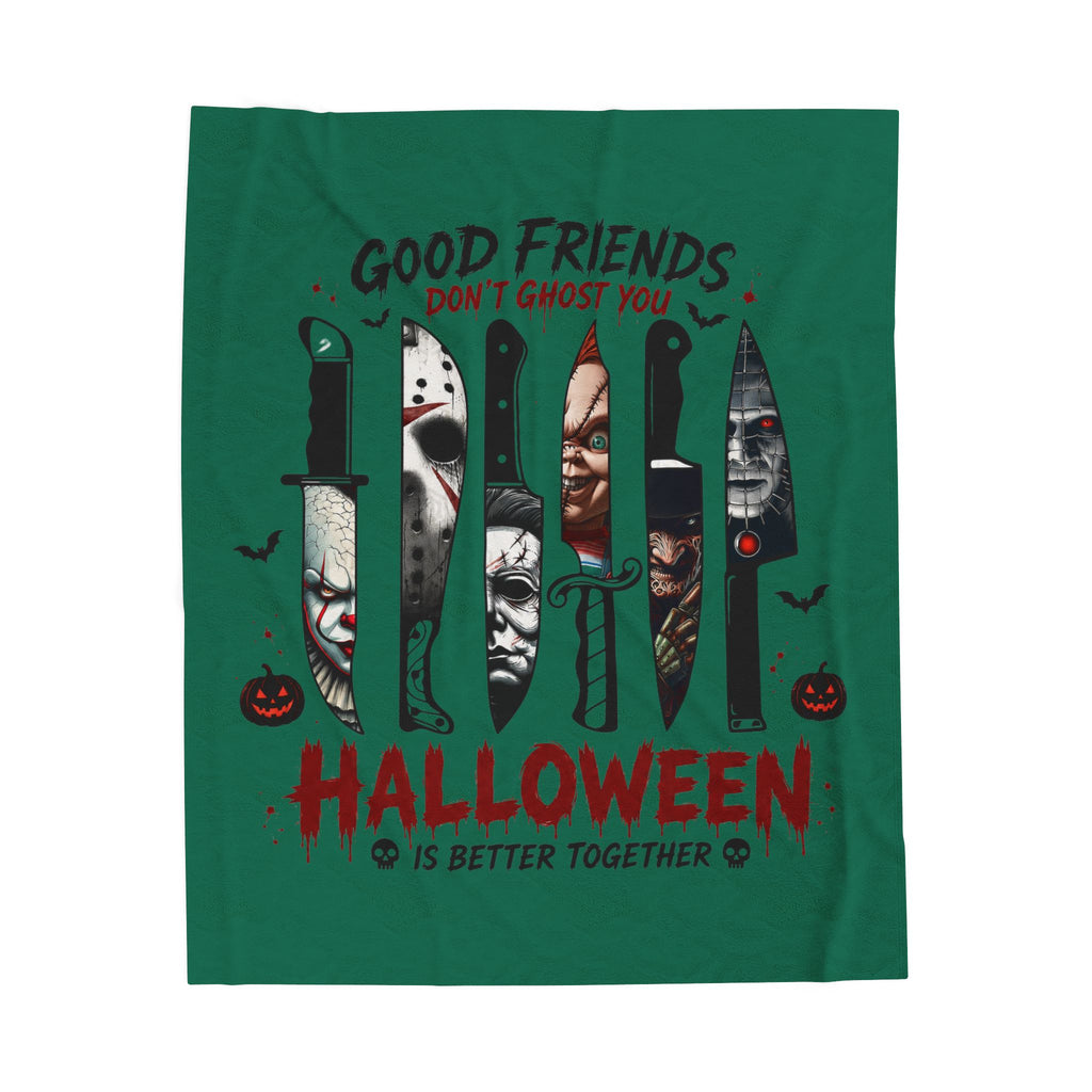 🎃 Good Friends Don’t Let You Halloween Alone™ Plush Blanket