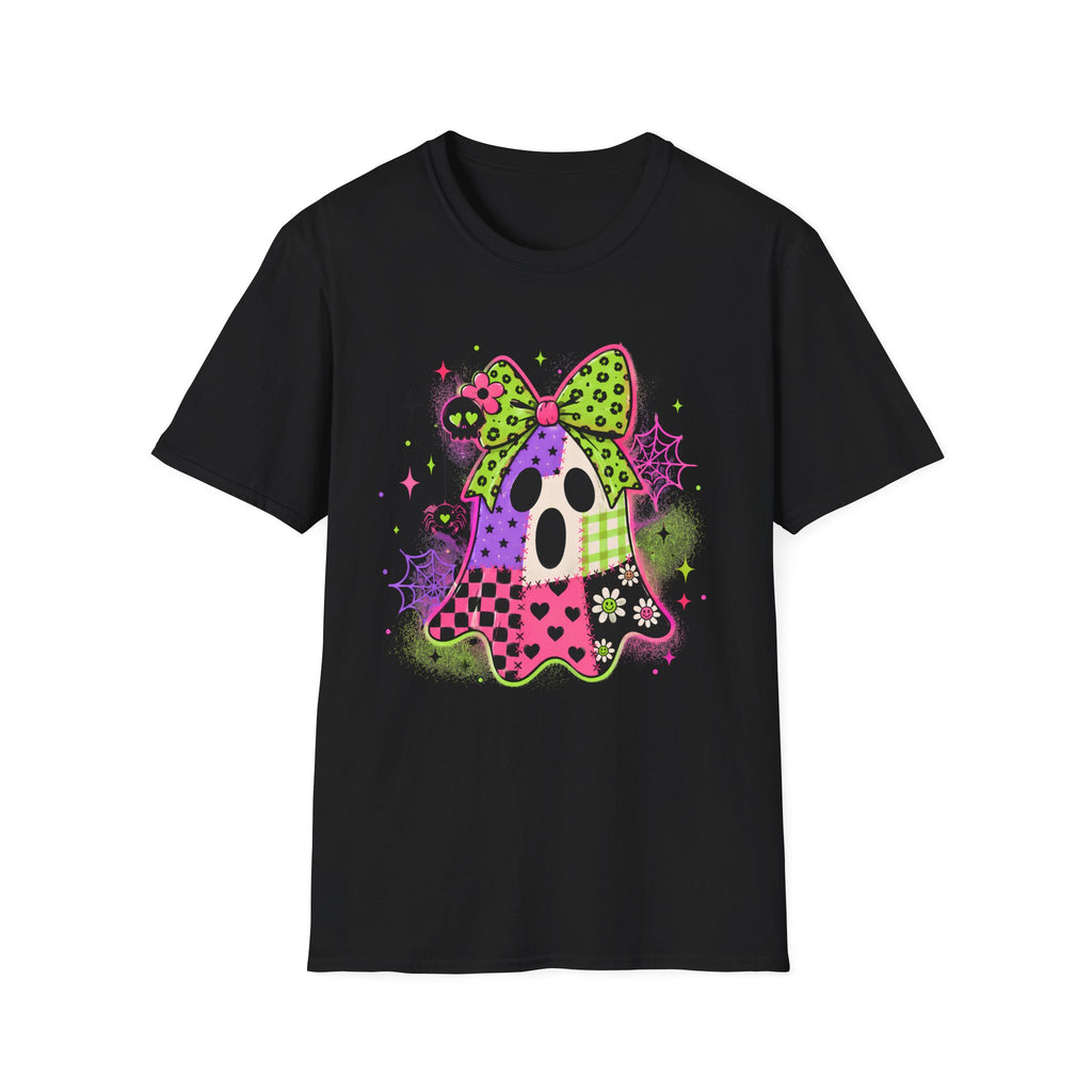 Cute Ghost Halloween T-Shirt | Pink Bow Spooky Graphic Tee