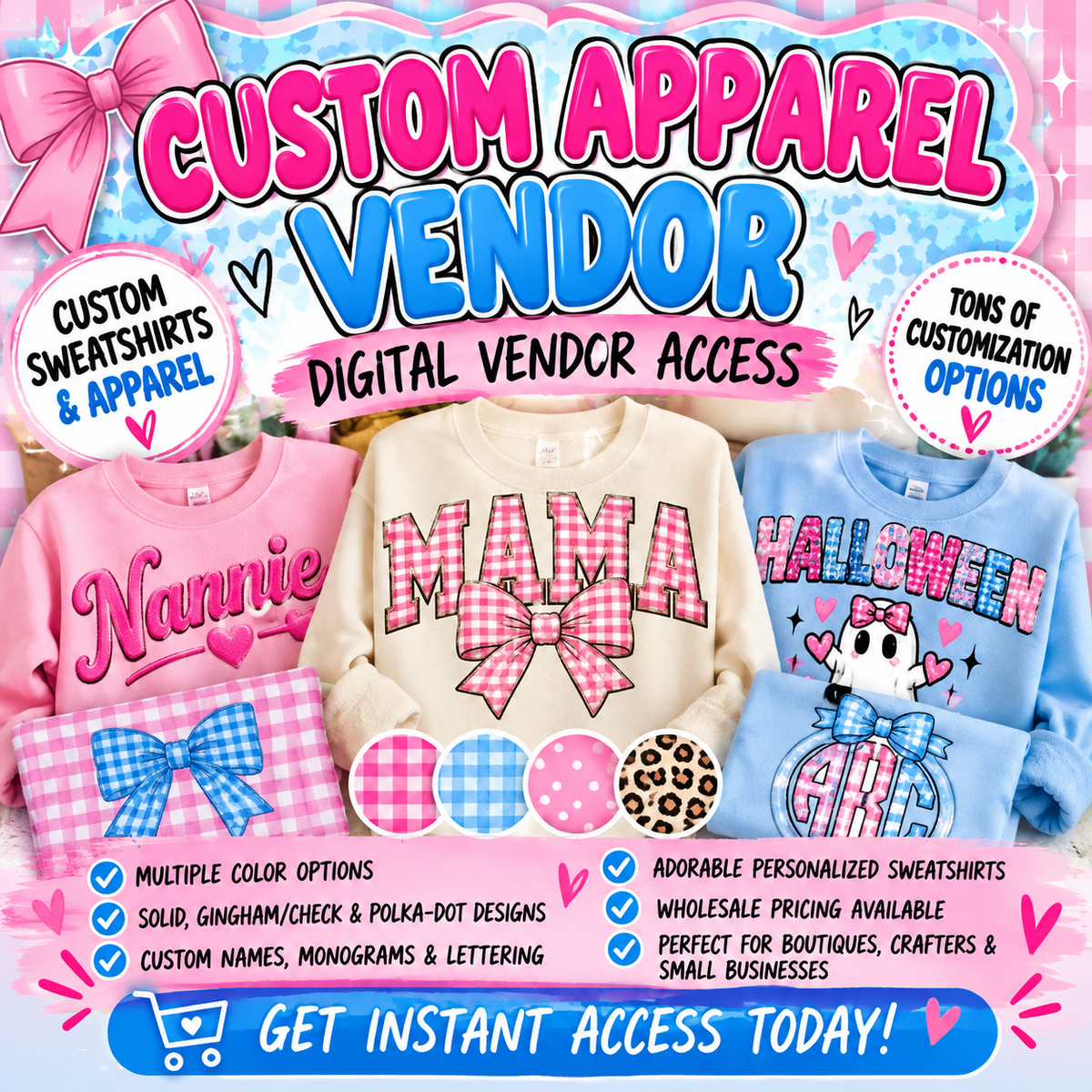 Custom Apparel Vendor Access