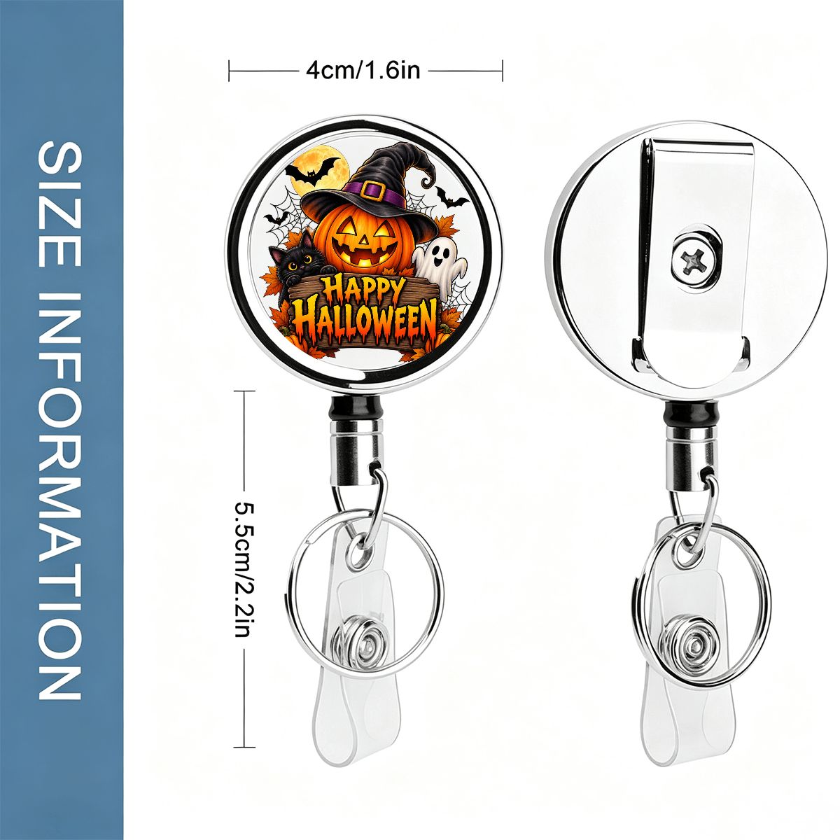 Happy Halloween Retractable Badge Reel 🎃